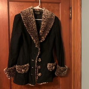 Betsy Johnson leopard Coat